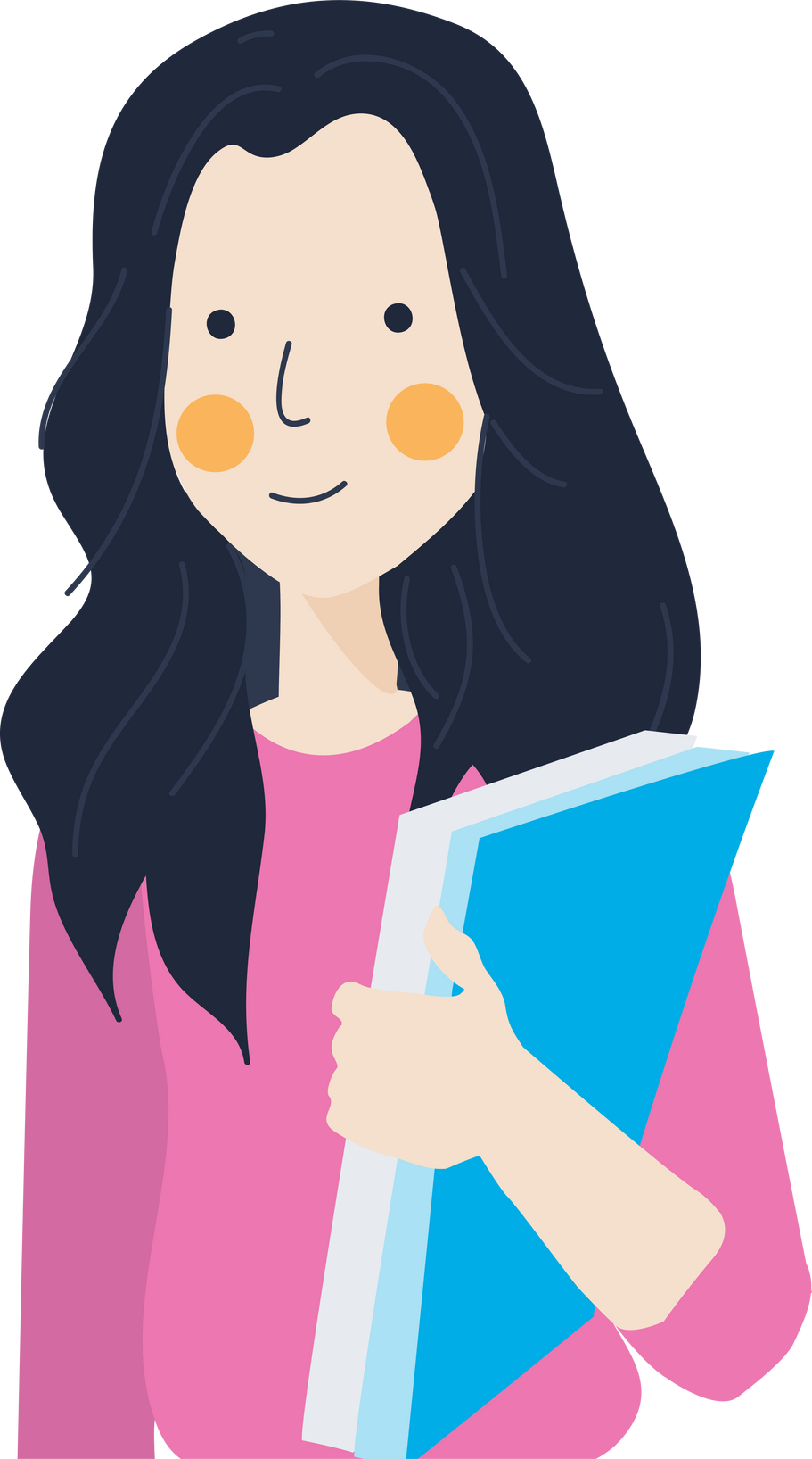 girl holding book