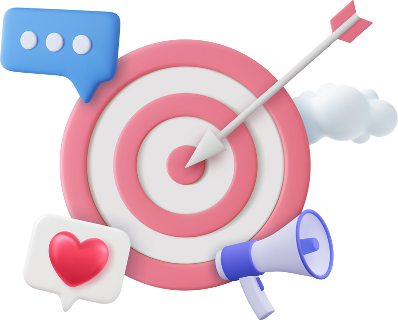 3d Seo optimization and smm concept.